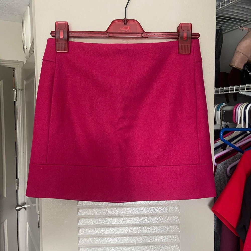 NWT pink J. Crew Factory wool mini skirt size 0